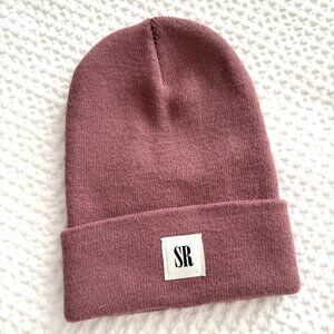 Smith + Rogue Monogram Watch Cap Pale Rose‎ One Size Knit Beanie Cozy Outdoor